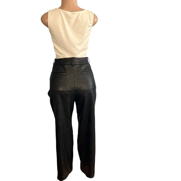 Calvin Klein Faux Leather Black Pants - Picture 6 of 9
